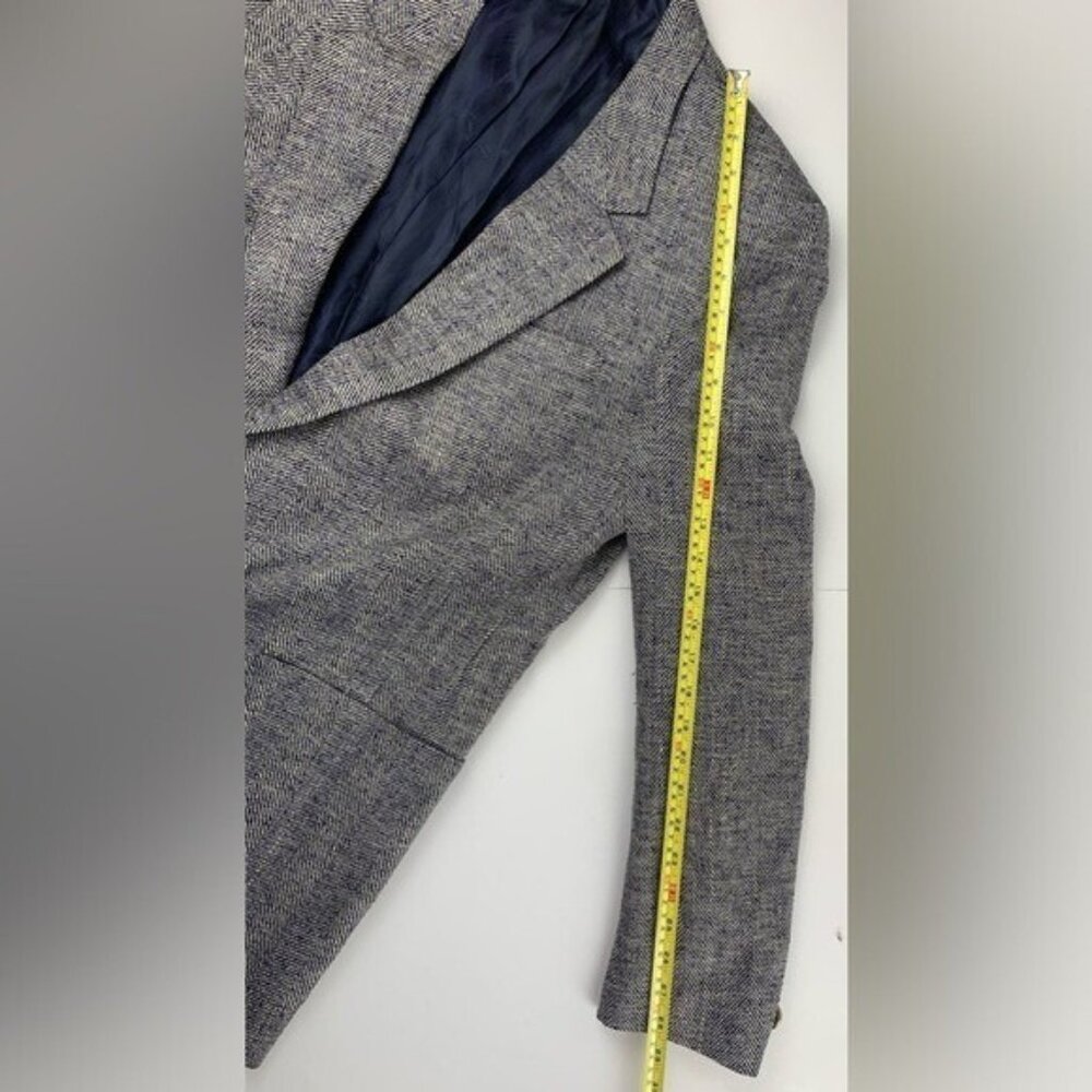 Vintage Walter Pye's LeBaron Clothes Blazer Jacket Dark Blue Herringbone 43L EUC - Picture 14 of 14